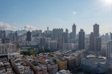 24 Nisan 2022 Ma Tau Kok, Hong Kong şehir manzarası