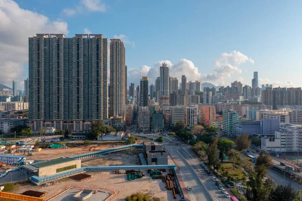 2022年4月24日香港九龙九龙城鸟瞰 — 图库照片