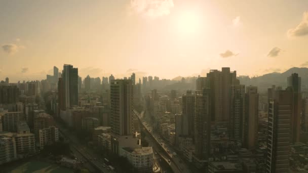 Április 2022 Városkép Közepén Kowloon Kilátás Kowloon Város — Stock videók