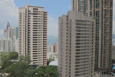 Hong Kong Şehir Binası Görünümü 27 Ağustos 2019 