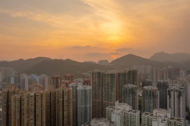 29 Nisan 2022 Hang Hau bölgesinin en üst görüntüsü, Hong Kong 