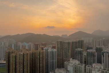 29 Nisan 2022 Hang Hau bölgesinin en üst görüntüsü, Hong Kong 