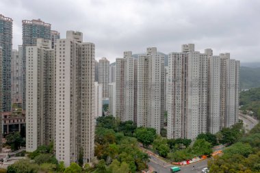 30 Nisan 2022 Po Lam, Hong Kong 'daki yerleşim bölgesi. 