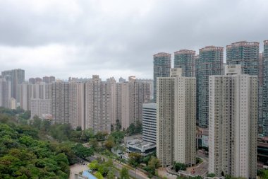 30 Nisan 2022 Po Lam, Hong Kong 'daki yerleşim bölgesi. 