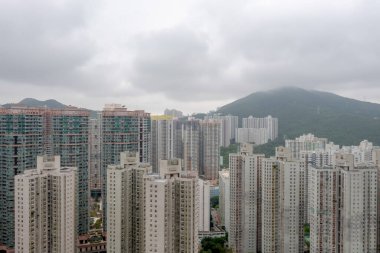 30 Nisan 2022 Po Lam, Hong Kong 'daki yerleşim bölgesi. 