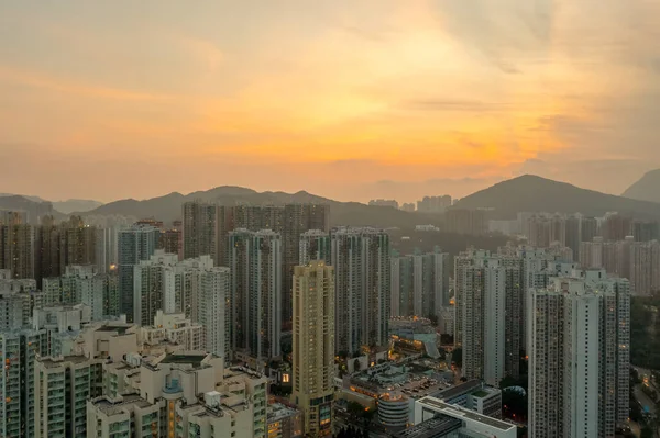 29 Nisan 2022 Hang Hau bölgesinin en üst görüntüsü, Hong Kong 