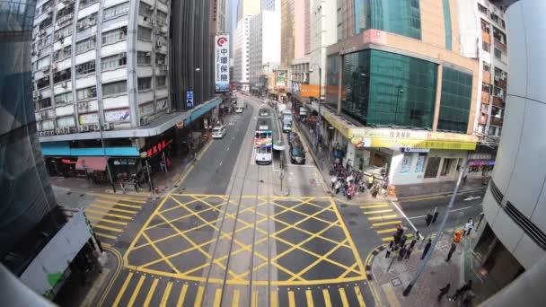 Ιαν 2019 Des Voeux Road Central Κέντρο Του Χονγκ Κονγκ — Αρχείο Βίντεο