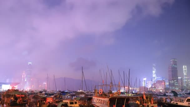 Φεβ 2019 Causeway Bay Typhoon Shelter Χονγκ Κονγκ — Αρχείο Βίντεο