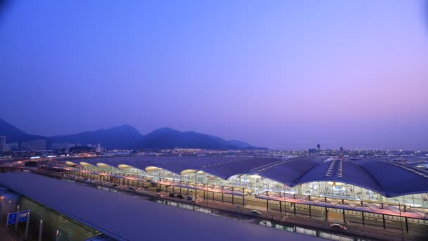 Mei 2019 Terminal Internationale Luchthaven Van Hongkong — Stockvideo