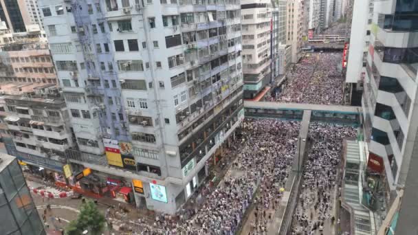 Hong Kong China Contra Ley Extradición — Vídeo de stock