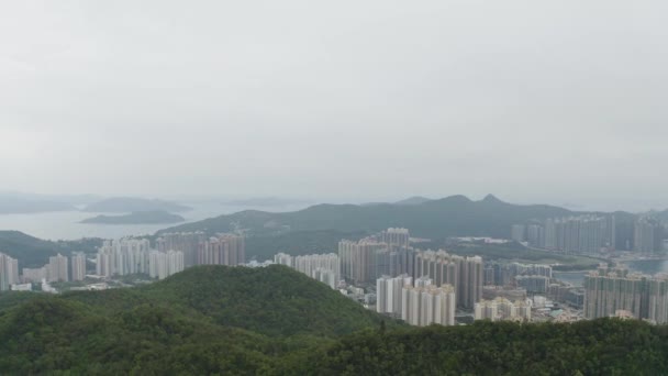 Mayıs 2022 Hong Kong Şehri Tseung Kwan Nun Hava Görüntüsü — Stok video