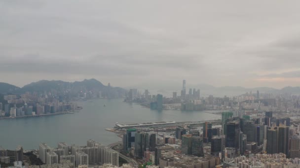 May 2022 View Point Victoria Harbor East Kowloon Hong Kong — Videoclip de stoc