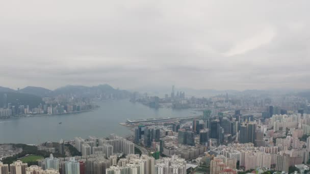 May 2022 View Point Victoria Harbor East Kowloon Hong Kong — Vídeos de Stock
