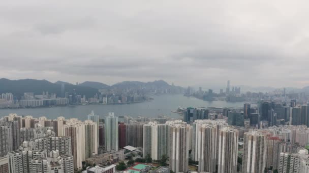 Mayo 2022 Punto Vista Victoria Harbor Desde East Kowloon Hong — Vídeos de Stock