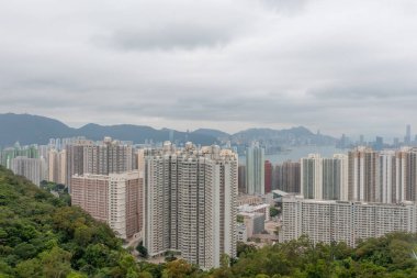 2 Mayıs 2022 Lam Tin, Hong Kong 'daki yerleşim bölgesi.