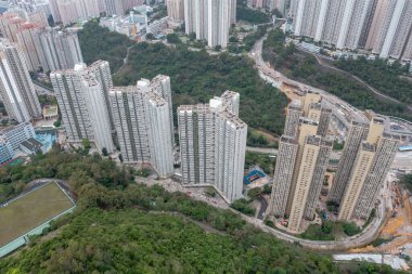 2 Mayıs 2022 Lam Tin, Hong Kong 'daki yerleşim bölgesi.