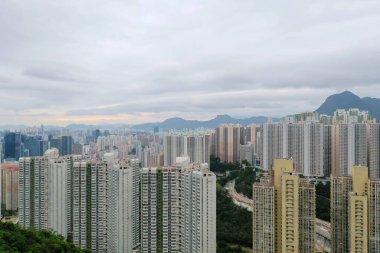 2 Mayıs 2022 Lam Tin, Hong Kong 'daki yerleşim bölgesi.