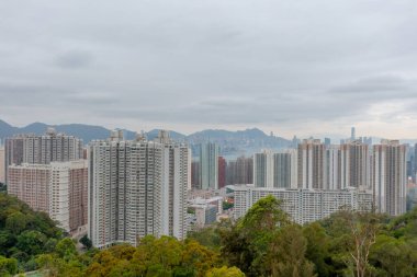 2 Mayıs 2022 Lam Tin, Hong Kong 'daki yerleşim bölgesi.