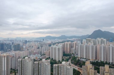 2 Mayıs 2022 Lam Tin, Hong Kong 'daki yerleşim bölgesi.