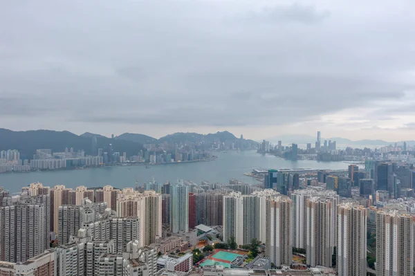 Május 2022 Kilátás Pont Victoria Harbour Kelet Kowloon Hong Kong — Stock Fotó