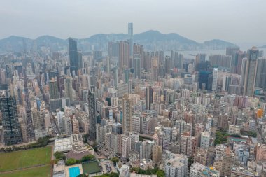 7 Mayıs 2021, Sham Shui Po 'nun batısındaki Kowloon şehri.