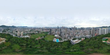 9 Mayıs 2022 Kowloon yarımadasının bir şehir manzarası, Hong Kong