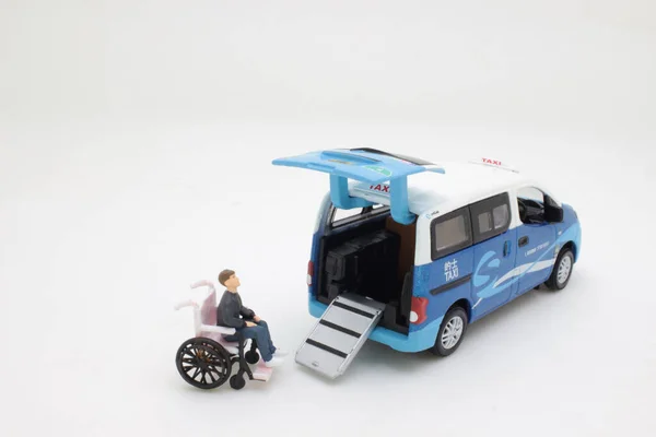 Mini Figure Support Wheel Chair Taxi Hong Kong — Fotografia de Stock