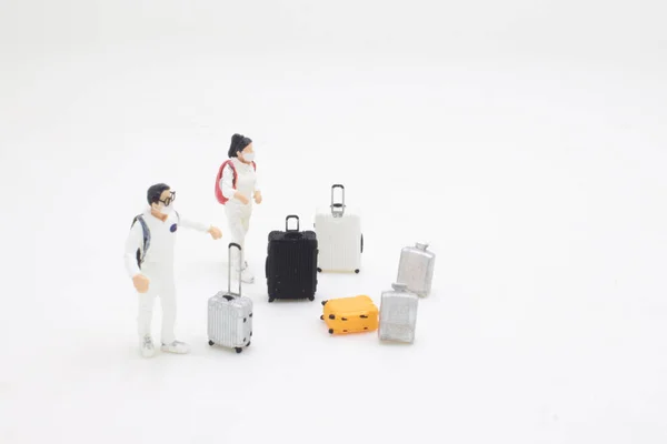 Mini Figure Mask Luggage — Stockfoto