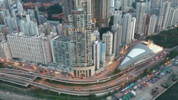 Αυγούστου 2019 Kennedy Town Hong Kong Island Cityscape — Αρχείο Βίντεο