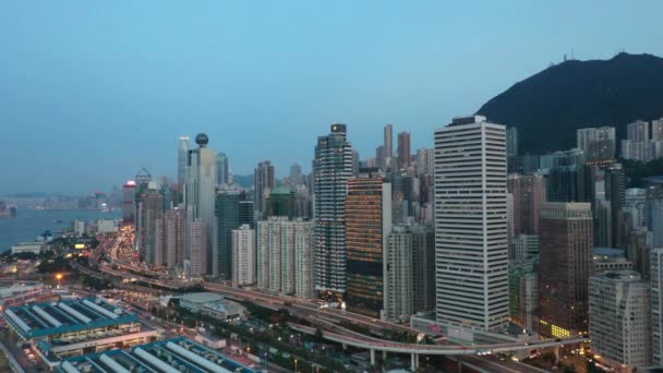 Aug 2019 Hong Kong Island Cityscape Sai Ying Pun — Wideo stockowe