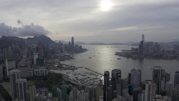 July 2019 Hong Kong Victoria Harbour Hong Kong City — 图库视频影像
