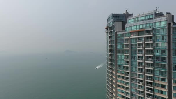 März 2022 Der Blick Auf Den Hafen Hongkong Stadtbild Innenstadt — Stockvideo