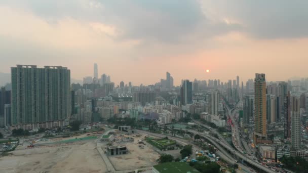 Oct 2019 Prince Edward Road West Cityscape Kowloon — Vídeo de Stock