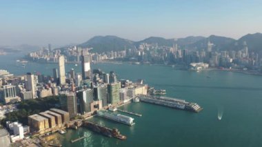 7 Aralık 2019 Tsim Sha Tsui, Hong Kong şehir merkezi.