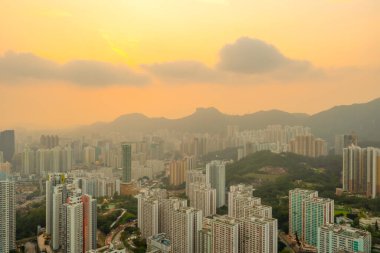 20 Mayıs 2022 Lion Rock Kowloon, Hong Kong 'un hemen yanında.