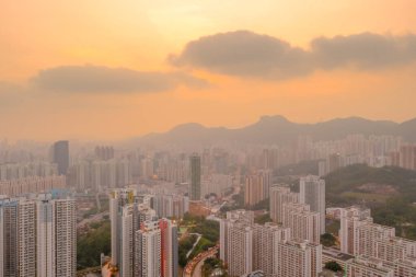 20 Mayıs 2022 Lion Rock Kowloon, Hong Kong 'un hemen yanında.