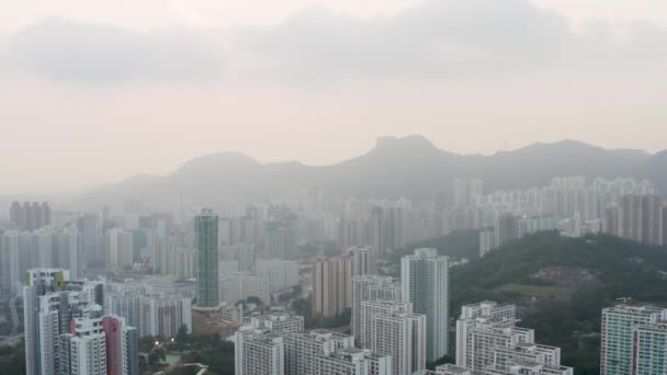 Mai 2022 Der Sonnenuntergang Und Wohnhaus Neben Lion Rock Hongkong — Stockvideo