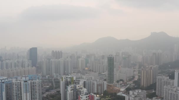 Maio 2022 Pôr Sol Residencial Lado Lion Rock Hong Kong — Vídeo de Stock