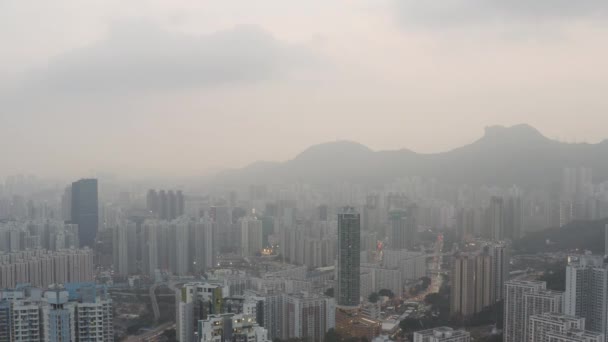 Mai 2022 Der Sonnenuntergang Und Wohnhaus Neben Lion Rock Hongkong — Stockvideo