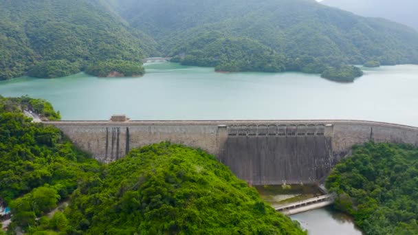 Mei 2022 Uitkijkpunt Tai Tam Tuk Reservoir Dam Hong Kong — Stockvideo