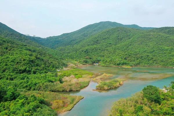 Maja 2022 Krajobraz Ujścia Rzeki Port Tai Tam — Zdjęcie stockowe
