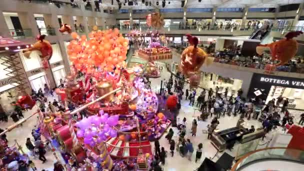 Déc 2018 Décorations Noël Centre Commercial Landmark Hong Kong — Video