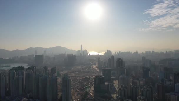 Δεκ 2019 Μέση Άποψη Της Kowloon Από Kai Tak — Αρχείο Βίντεο