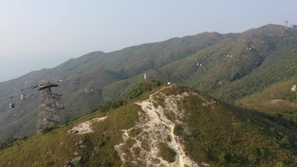 Novembro 2019 Arco Ngong Ping Piazza Levando Mosteiro Lin — Vídeo de Stock