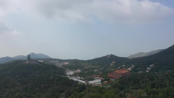 Nov 2019 Der Riesige Tian Tan Buddha Lin Kloster Hongkong — Stockvideo