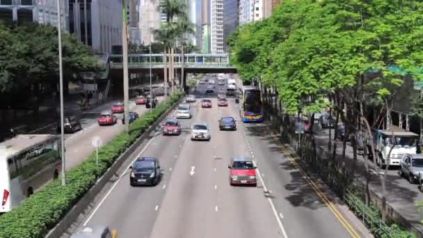 2018年5月6日香港告士打道的公路景观 — 图库视频影像