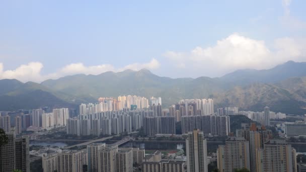 Avril 2018 Vue Zone Résidente Sha Tin Hong Kong — Video