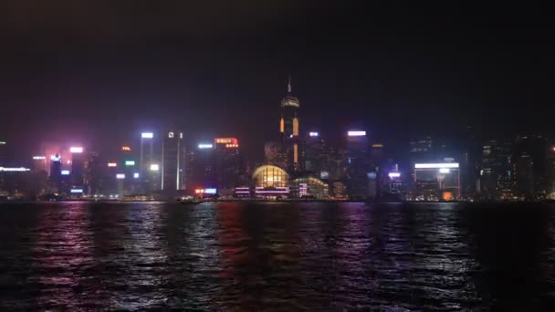 Aprile 2018 Paesaggio Del Distretto Finanziario Hong Kong Crepuscolo — Video Stock