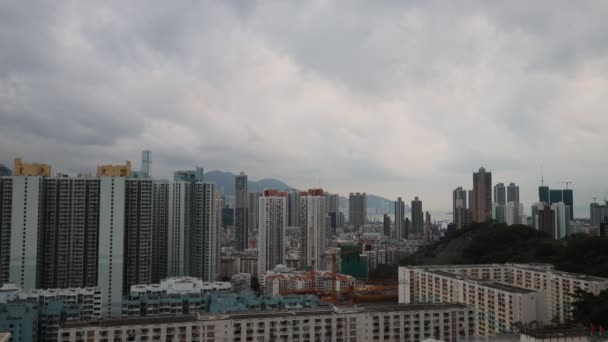 Dubna 2018 Pohled Město Hongkong Shek Kip Mei — Stock video
