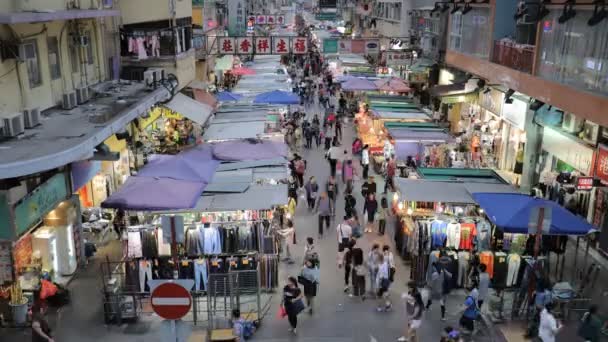 Avril 2018 Paysage Yuen Street Vieux Marché Célèbre Dans Quartier — Video